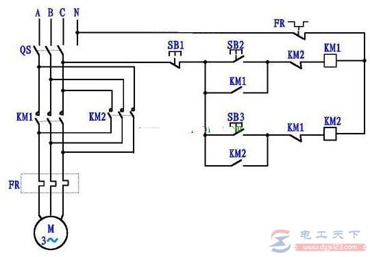 三相电机正反转控制电路图及原理详解1