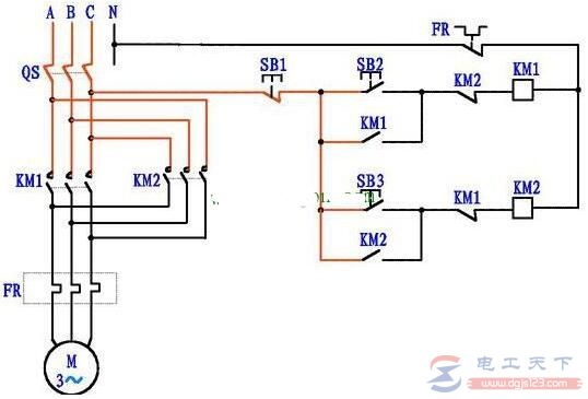 三相电机正反转控制电路图及原理详解3