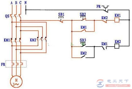 三相电机正反转控制电路图及原理详解4