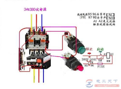 按钮开关接线实物图，附按钮复位操作的注意事项