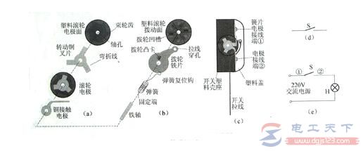 电灯拉线开关的工作原理图解