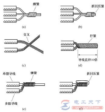 同一方向导线的连接方法