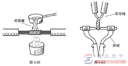 铜导线接头的锡焊方法，铝导线接头的焊接方法