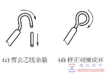线头与螺钉平压式接线桩的连接方法