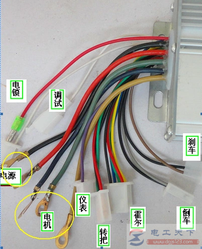电动车控制器接线方法及接线图详解