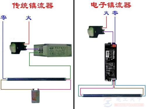 10种常见照明灯的接线电路图