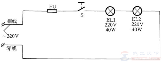 一个延长白炽灯寿命的线路图