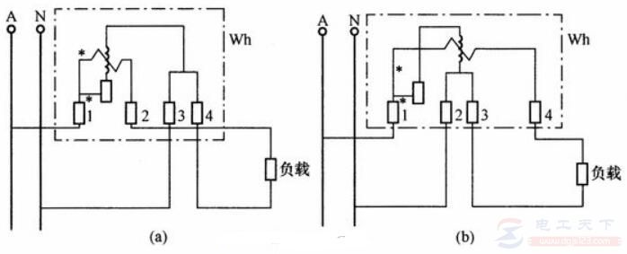 单相电度表的常用接线方式