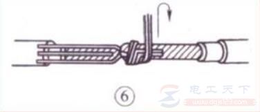 多股铜芯导线的直线连接方式