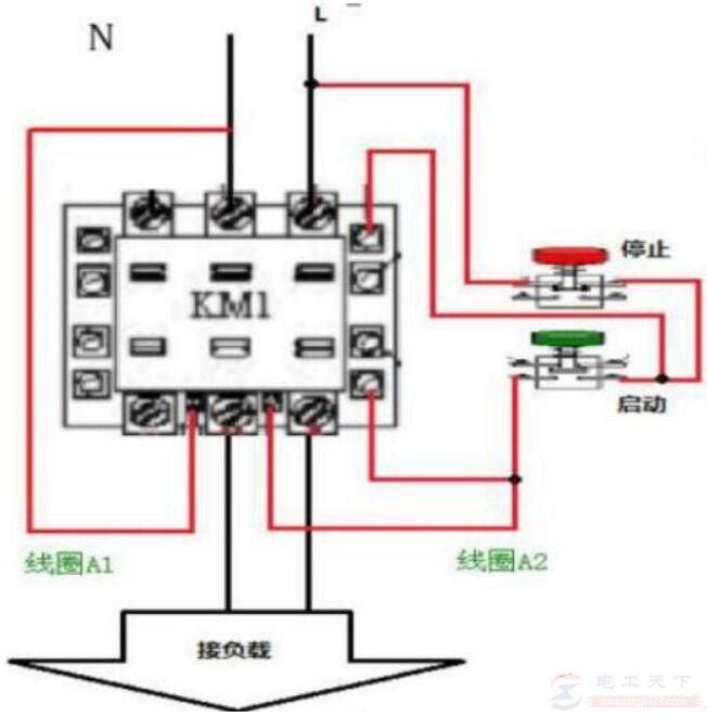 220v交流接触器的接线图及工作原理
