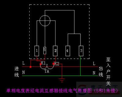 家用电表的接线原理图，二种电表的常见接线方式
