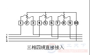 三相四线电子式<a href=/dnb/2757.htm target=_blank class=infotextkey>电能表接线图</a>