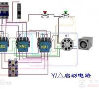 接触器星三角启动的简单电路图