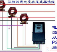 三相四线电度表经互感器的接线图