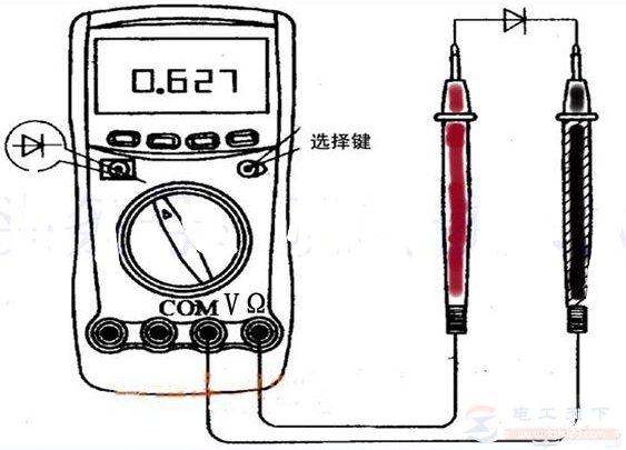 一例发光二极管电压测量的电路图