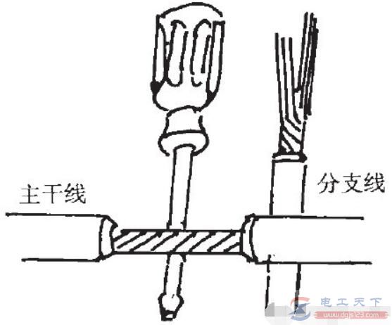 多股铜芯电线的T形连接法说明