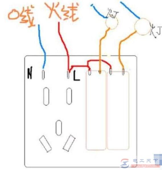 两开五孔插座接线难不难，一文看懂两开五孔插座接线图