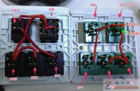 家庭装修中开关怎么接线，老电工教你单控与双控开关接线法