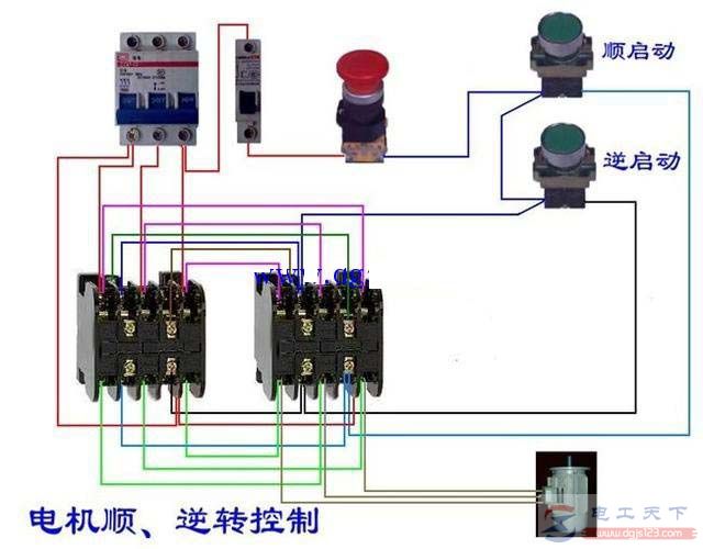 一例三相电动机正反转的控制电路图，附常见问题及解决方法