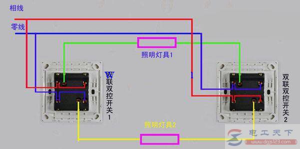 一文看懂家用双联开关怎么接线，附双联开关的接线实物图