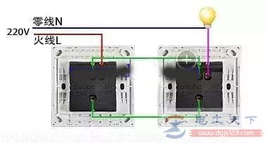 单联双控开关怎么接线，附单开双控开关的接法图示