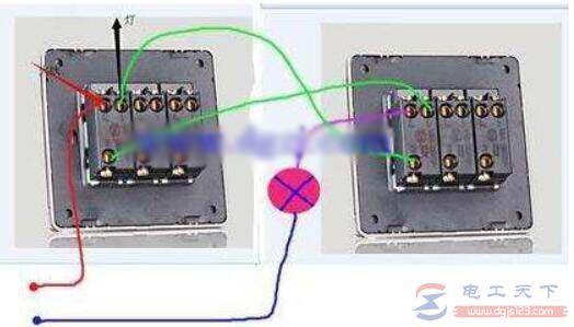 一文看懂双控开关的工作原理图，附双控开关的接线示意图