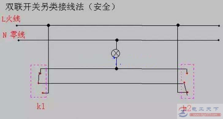 双联开关接线图看一看，双联开关怎么接线很简单