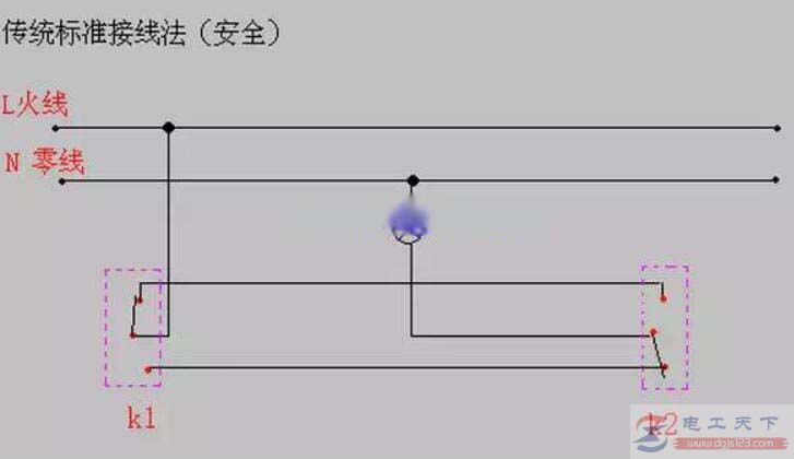双联开关接线图看一看，双联开关怎么接线很简单