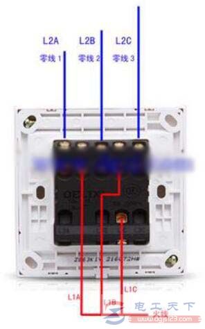 单开三控开关怎么接线，附一例单开三控开关的接线图