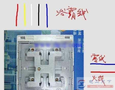 浴霸开关5开6头怎么接线，附浴霸开关5开接线图