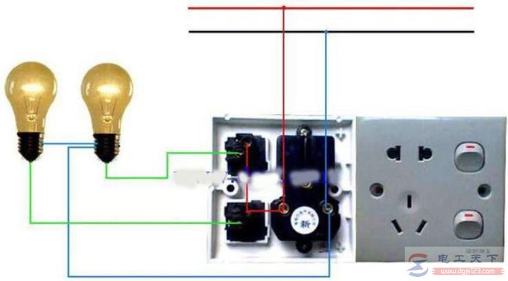 双控一开5孔插座怎么接线，附五孔双控关插座的接线图