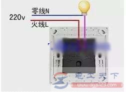 一例单联双控开关的接线图，实例学习双控开关接线方法