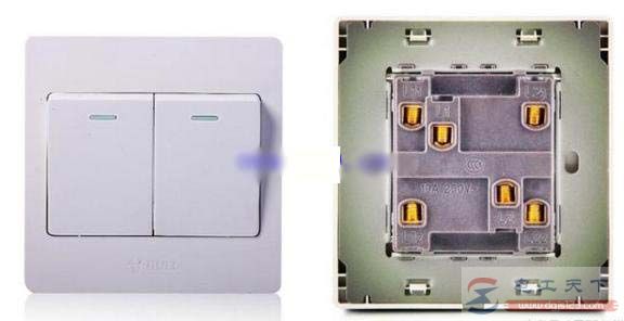 双联双控接线实例：三开关控制两盏灯的接线方法