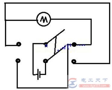 二例双刀双掷开关的接线图