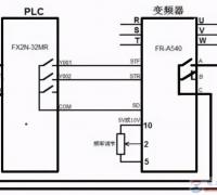 一例变频器起停开关的接线示意图