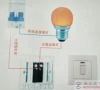 电灯接线图：用单开单控开关来控制一盏灯的接线方法