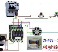 一例单相电机延时控制的电路图