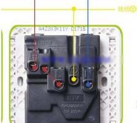 五孔一开关插座的二种接线图，五孔一个开关面板接线方法
