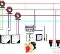 一例电流表的接法实物图，附电表接线相关说明