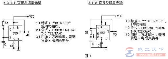 555定时器无稳类电路的三种工作方式