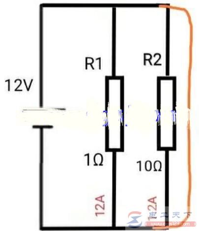 电流一直走电阻小的一路什么原因