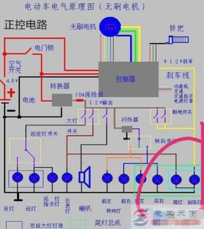 电动车后刹车灯不亮什么原因，电动车后尾灯不亮怎么排查线路