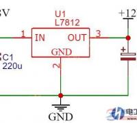 18v直流电压降低到12v的电路图示例