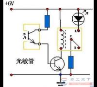 一例自制12v光控开关的电路图