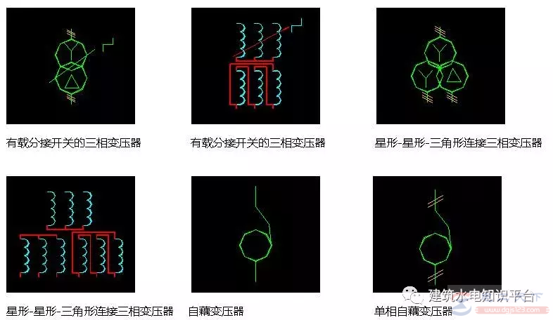 电气图纸设计之变压器图形符号(3)