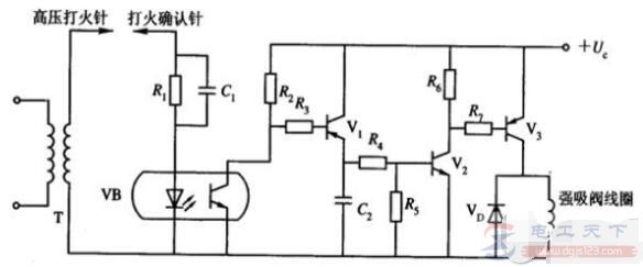 一例燃气热水器的高压打火确认电路原理图分析