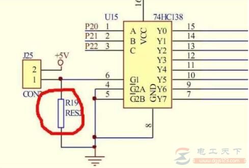 74HC138组成32线译码器的接线方法