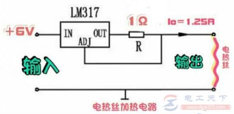 一例电热丝加热电路原理图