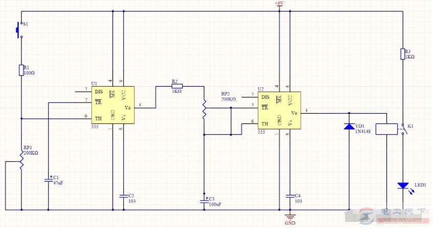 555芯片设计的分段式定时器电路原理分析