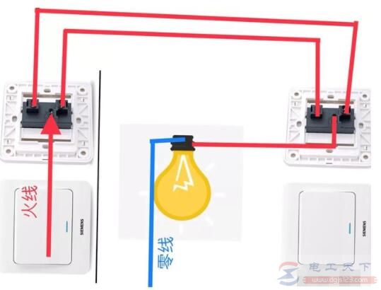 实例学习单开双控开关与双开双控开关的接线方法